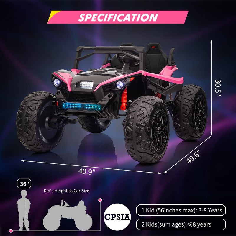 Kids 2-Seat Electric UTV Ride-On Car with 24V Battery and Metal Suspension Magic Cars 6