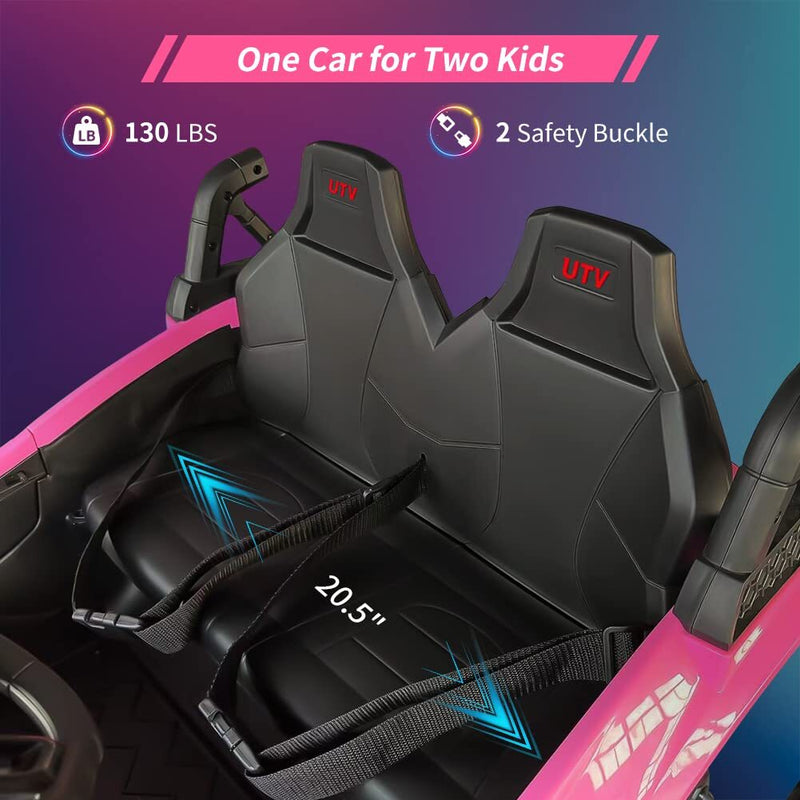 Kids 2-Seat Electric UTV Ride-On Car with 24V Battery and Metal Suspension Magic Cars 8