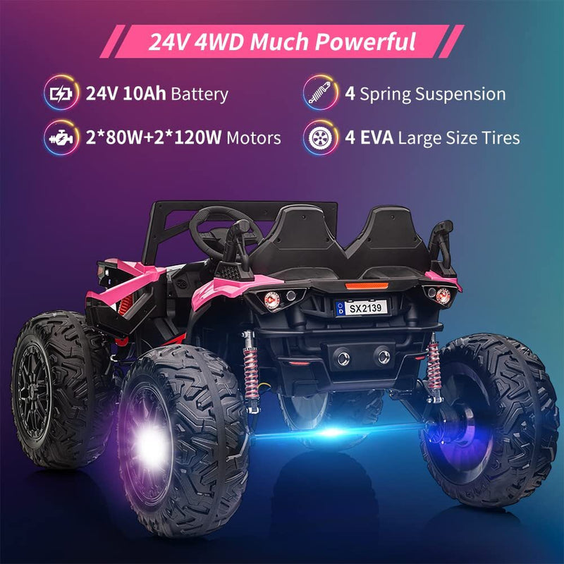 Kids 2-Seat Electric UTV Ride-On Car with 24V Battery and Metal Suspension Magic Cars 9