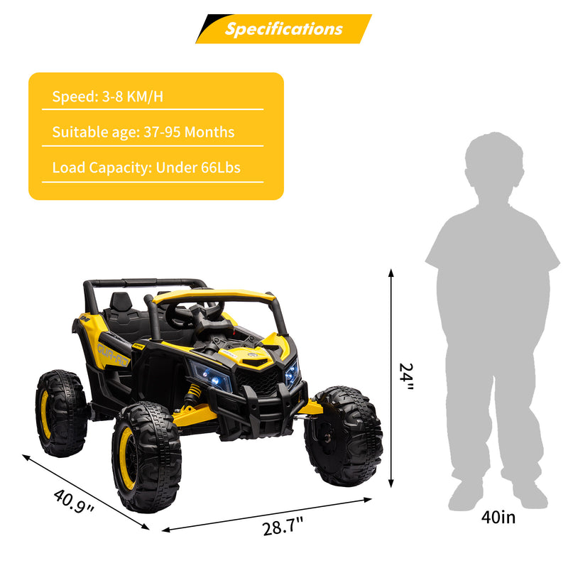 24V Battery-Powered Electric Kids Off-Road UTV Ride-On Car with Remote Control Magic Cars 2