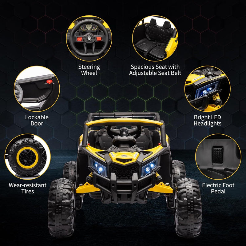24V Battery-Powered Electric Kids Off-Road UTV Ride-On Car with Remote Control Magic Cars 9