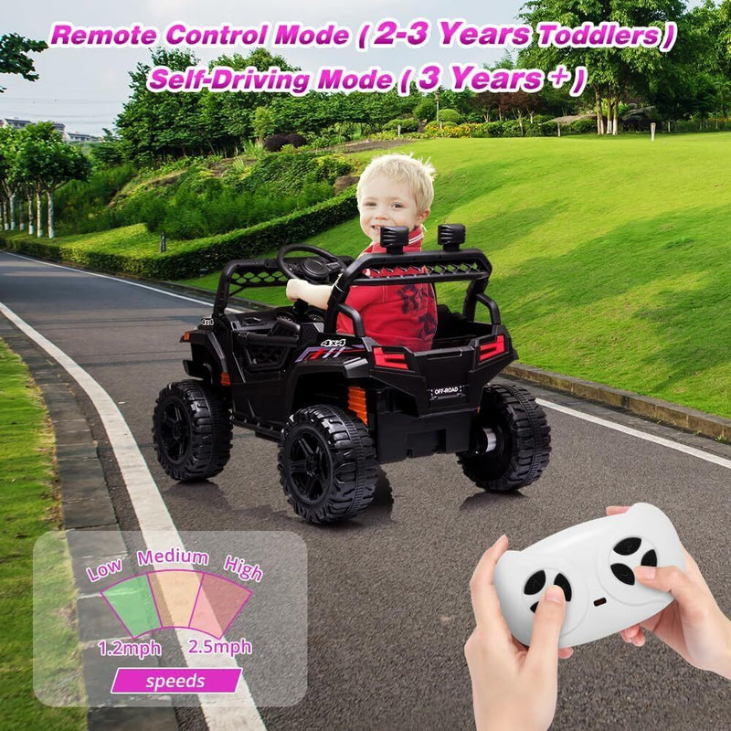 12V Kids Ride-On UTV Truck with Remote Control and 390W Dual Motors Magic Cars 16