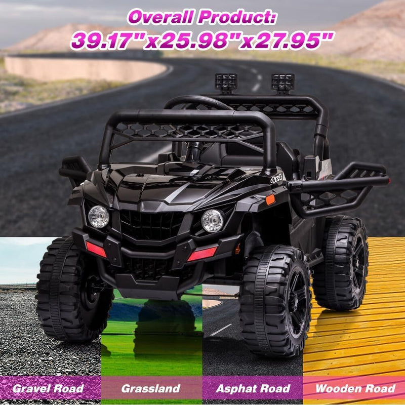 12V Kids Ride-On UTV Truck with Remote Control and 390W Dual Motors Magic Cars 18