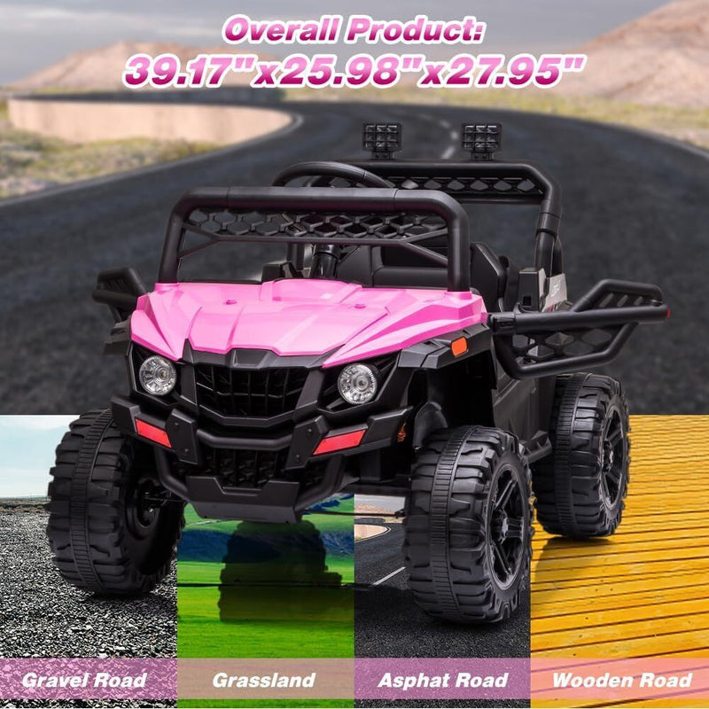 12V Kids Ride-On UTV Truck with Remote Control and 390W Dual Motors Magic Cars 6