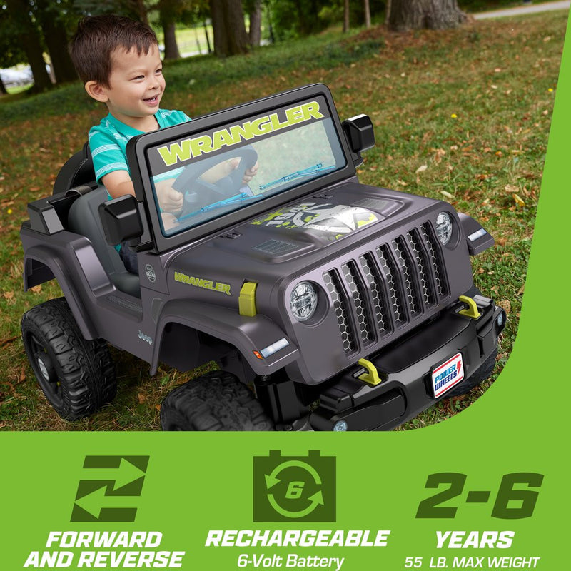 6V Ride-On Jeep Wrangler Toy Vehicle with Sounds for Toddlers Ages 1-2 Magic Cars 1