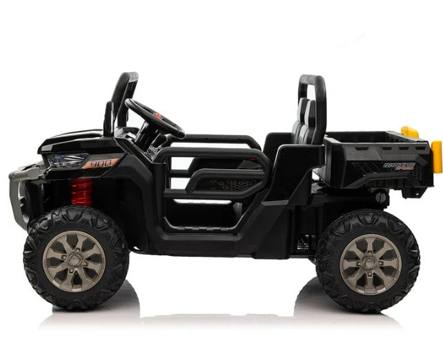 Electric Black Battery-Powered Kids Ride-On Remote Control Dump Truck Car Magic Cars 3