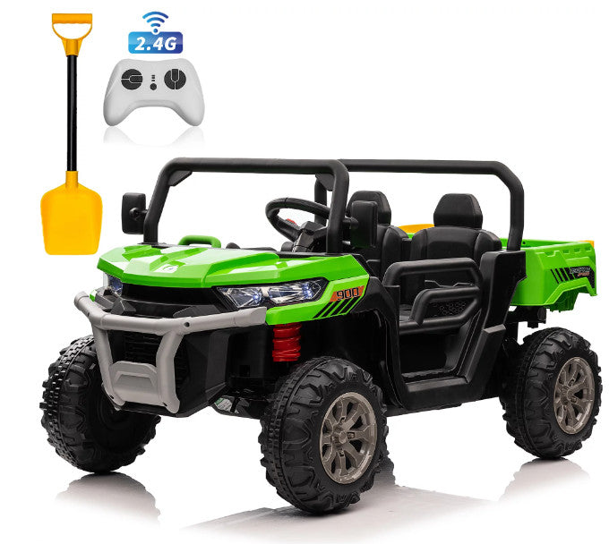 Electric Battery-Powered Kids Ride-On Remote Control Dump Truck Car Green Magic Cars Variant 0
