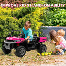 Electric Pink Kids' Battery-Powered Remote Control Dump Truck Ride-On Car Magic Cars 4