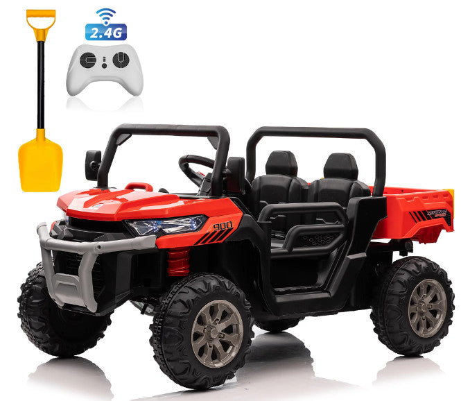 Electric Red Kids Ride-On Remote Control Dump Truck Car Battery Powered Toy Magic Cars 0