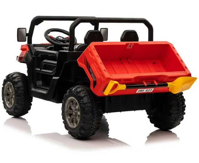 Electric Red Kids Ride-On Remote Control Dump Truck Car Battery Powered Toy Magic Cars 3