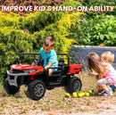Electric Red Kids Ride-On Remote Control Dump Truck Car Battery Powered Toy Magic Cars 4