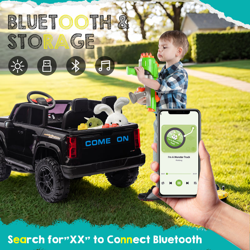 24V Two-Seater Kids Electric Ride-On Pickup with Parent Remote Control Magic Cars 1