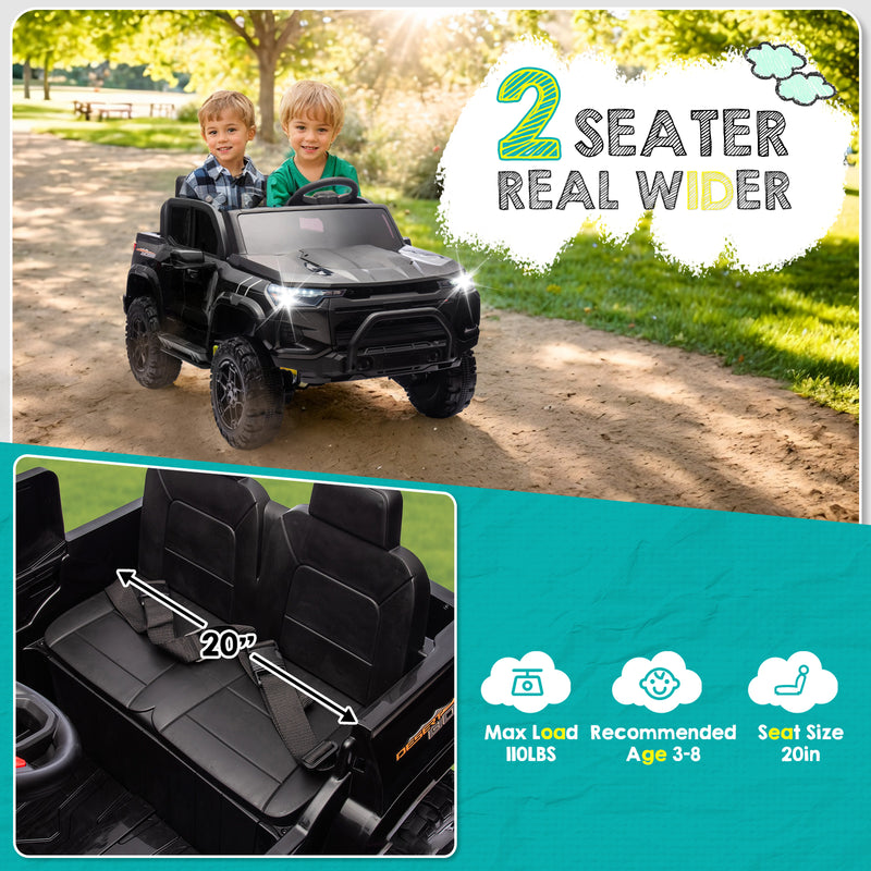 24V Two-Seater Kids Electric Ride-On Pickup with Parent Remote Control Magic Cars 3