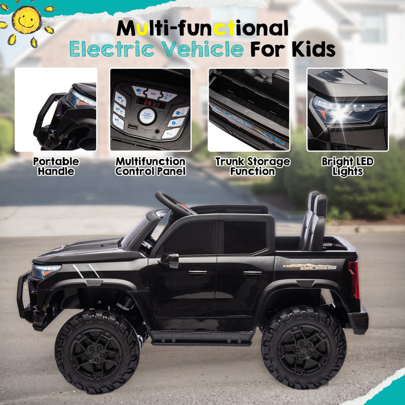 24V Two-Seater Kids Electric Ride-On Pickup with Parent Remote Control Magic Cars 6