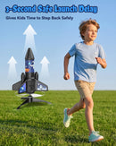 Children's Auto-Launch Rocket Toy with 200FT LED Parachute for Outdoor Fun Magic Cars 3