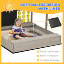 Wooden Kids Sandbox with Cover for Backyard Play Magic Cars 3