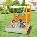 Kids Sandbox with Sand Walls and Removable Canopy for Ages 3-8 Years Magic Cars 1