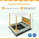 Kids Sandbox with Sand Walls and Removable Canopy for Ages 3-8 Years Magic Cars 4