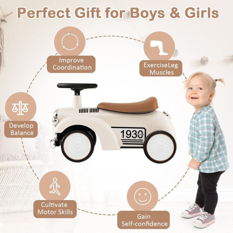 Kids Sit-to-Stand Ride-On Vehicle with Working Steering Wheel and Under-Seat Storage Magic Cars 12
