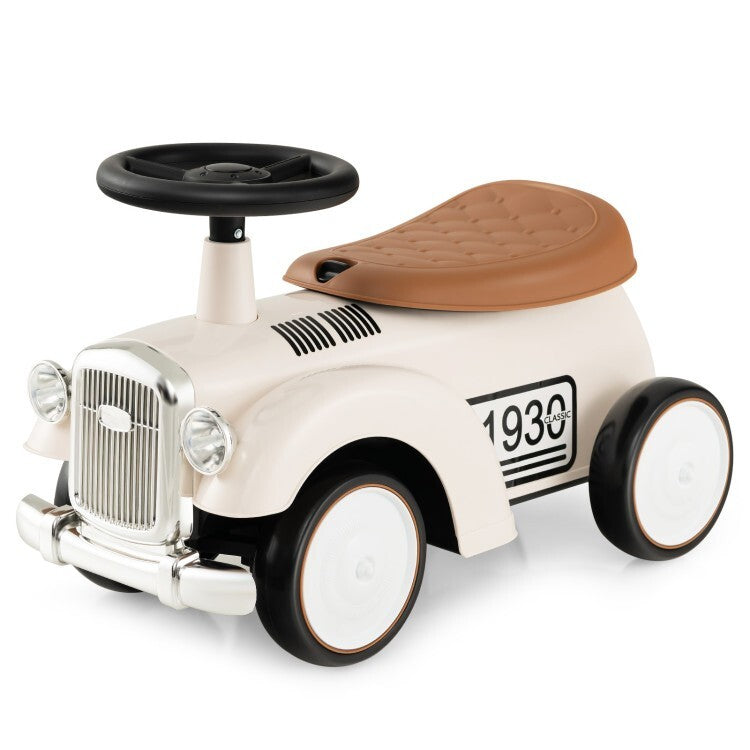 Kids Sit-to-Stand Ride-On Vehicle with Working Steering Wheel and Under-Seat Storage Magic Cars 1