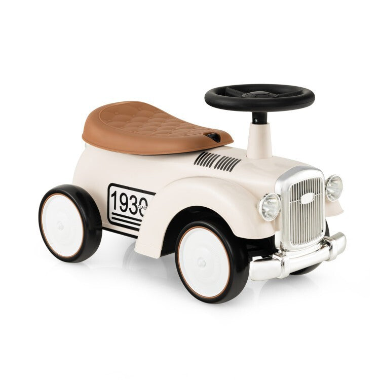 Kids Sit-to-Stand Ride-On Vehicle with Working Steering Wheel and Under-Seat Storage Magic Cars 2