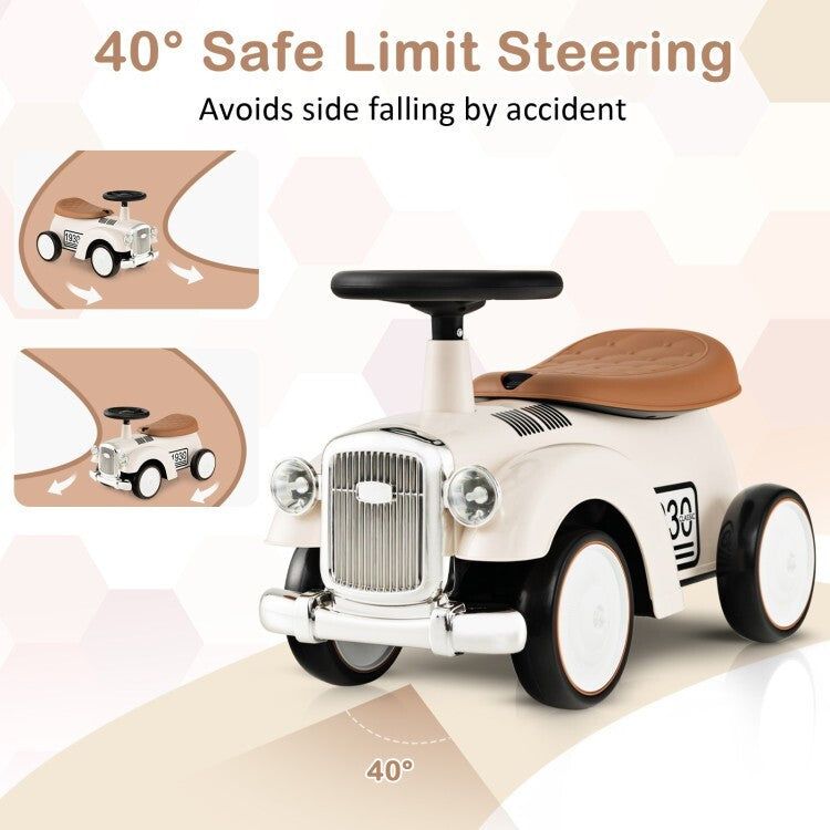 Kids Sit-to-Stand Ride-On Vehicle with Working Steering Wheel and Under-Seat Storage Magic Cars 9
