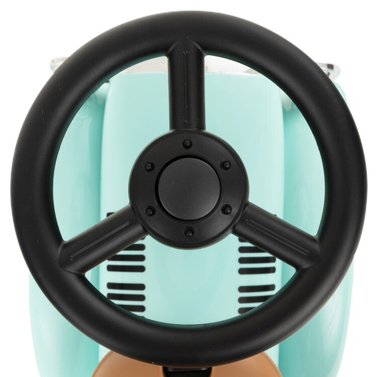 Kids Sit-to-Stand Ride-On Vehicle with Working Steering Wheel and Under-Seat Storage Green Magic Cars 12