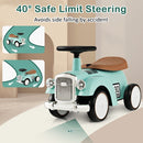 Kids Sit-to-Stand Ride-On Vehicle with Working Steering Wheel and Under-Seat Storage Green Magic Cars 6