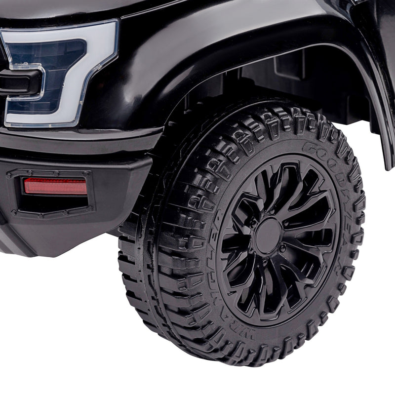 Kids Sliding Police Truck Ride-On Car with Under-Seat Storage in Black Magic Cars 9