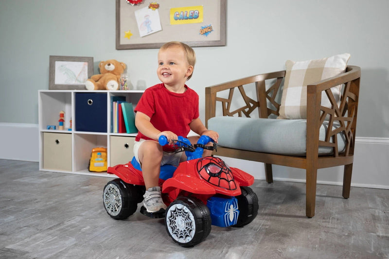 Battery-Powered Spider-Man Kids Quad with Authentic Superhero Graphics for Ages 1.5+ Magic Cars 8