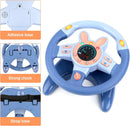Kids Backseat Steering Wheel Toy with Key for Pretend Driving and Interactive Play Magic Cars 3
