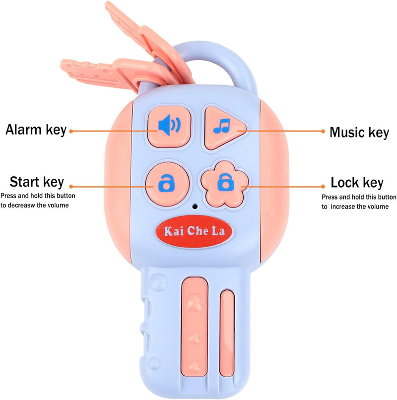 Kids Backseat Steering Wheel Toy with Key for Pretend Driving and Interactive Play Magic Cars 6