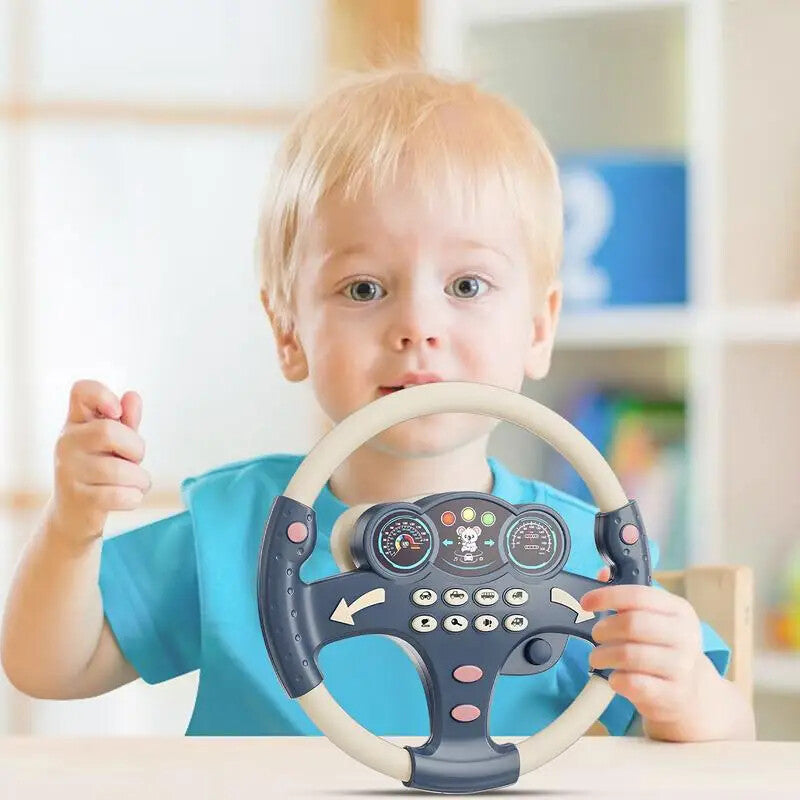 Electric Kids Steering Wheel Toy with Sound and Music for Toddlers Magic Cars 3