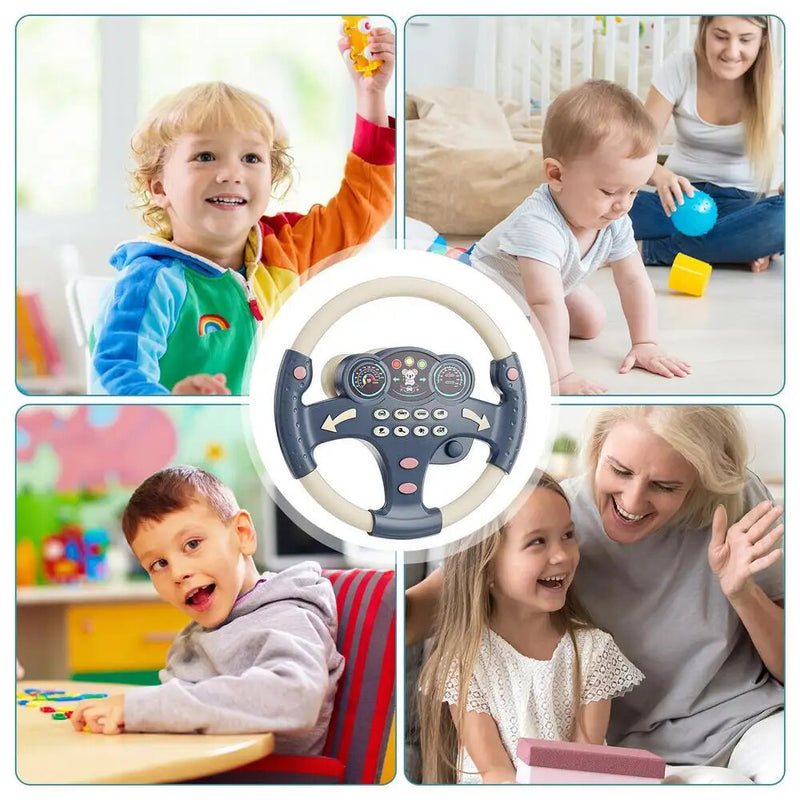 Electric Kids Steering Wheel Toy with Sound and Music for Toddlers Magic Cars 5