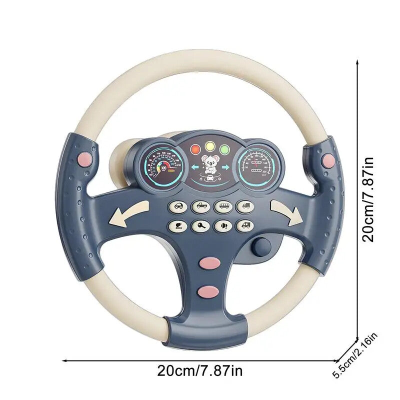 Electric Kids Steering Wheel Toy with Sound and Music for Toddlers Magic Cars 7