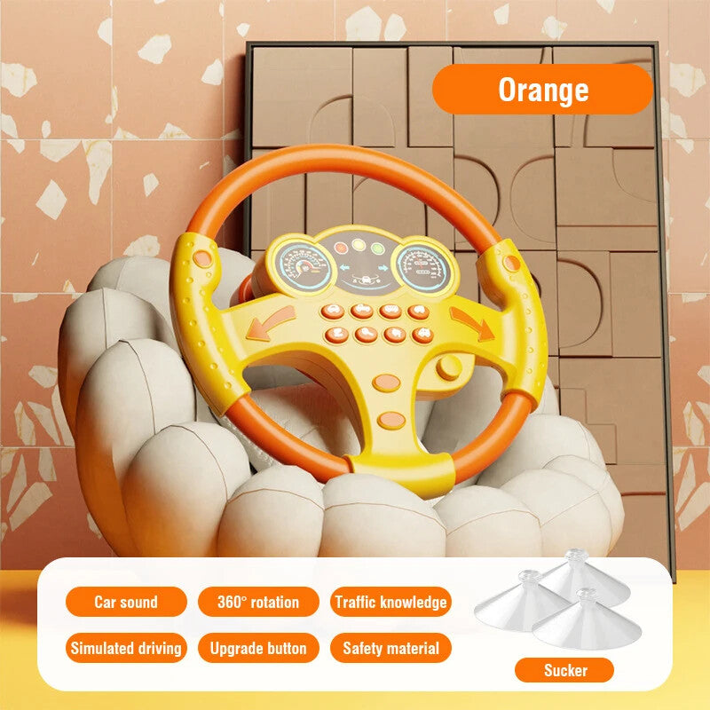 Electric Kids Steering Wheel Toy with Sound and Music for Toddlers Magic Cars 8