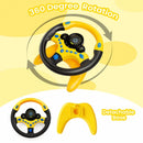 Yellow Backseat Car Steering Wheel Toy with Brake and Gas Pedal for Kids Magic Cars 10