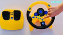 Yellow Backseat Car Steering Wheel Toy with Brake and Gas Pedal for Kids Magic Cars 14