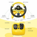 Yellow Backseat Car Steering Wheel Toy with Brake and Gas Pedal for Kids Magic Cars 5