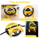 Yellow Backseat Car Steering Wheel Toy with Brake and Gas Pedal for Kids Magic Cars 6