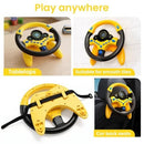 Yellow Backseat Car Steering Wheel Toy with Brake and Gas Pedal for Kids Magic Cars 7