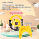 Kids Steering Wheel Toy for Car Backseat with Lights, Music, and Suction Cup Base Magic Cars 2