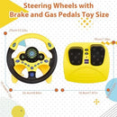 Interactive Kids Steering Wheel Toy with Lights, Sounds, and Pedals Magic Cars 3