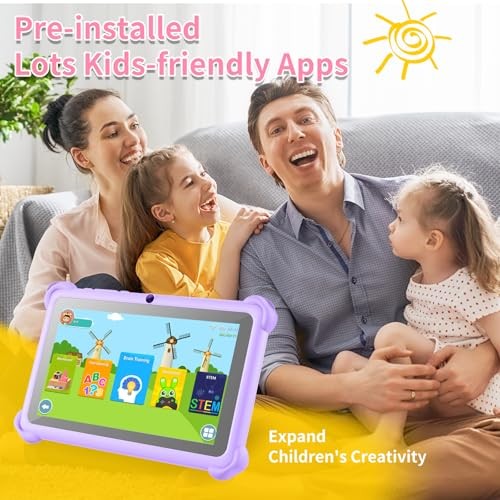 7-Inch Android Kids Tablet 32GB with Protective Case for Toddlers Magic Cars 3