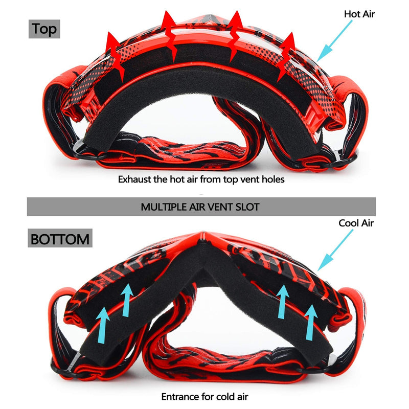 Kids & Teens Multi-Sport Riding Goggles for ATV, Motorcycle, Ski & Snowboard with Anti-Fog Lens Magic Cars 2
