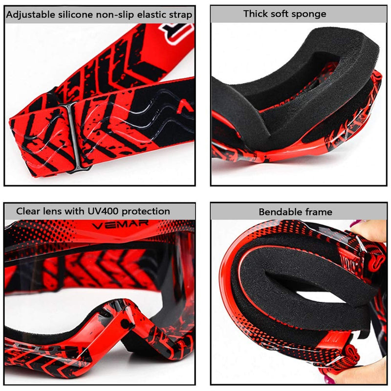 Kids & Teens Multi-Sport Riding Goggles for ATV, Motorcycle, Ski & Snowboard with Anti-Fog Lens Magic Cars 4