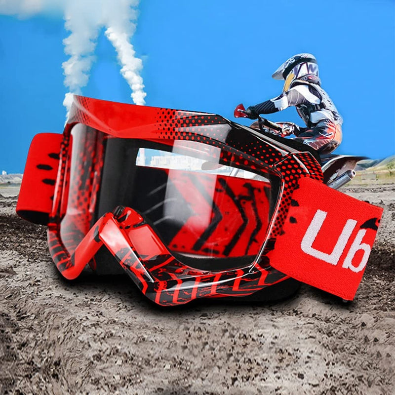 Kids & Teens Multi-Sport Riding Goggles for ATV, Motorcycle, Ski & Snowboard with Anti-Fog Lens Free Warranty 1 Year