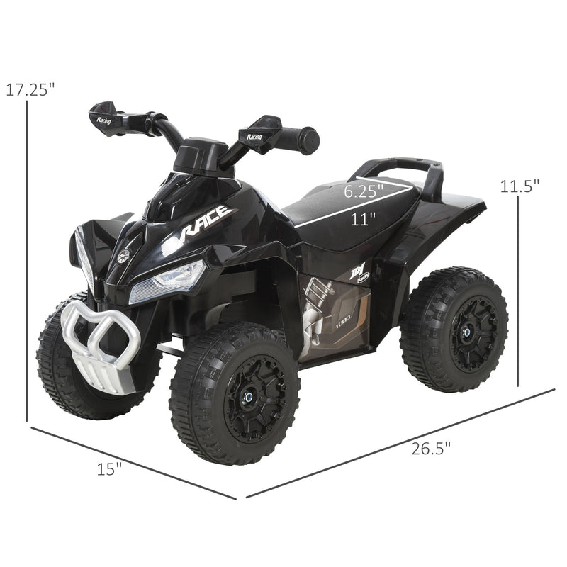 Kids 4-Wheel Foot-to-Floor Sliding Quad Car Non-Powered Walker for 18-36 Months Black Magic Cars 2