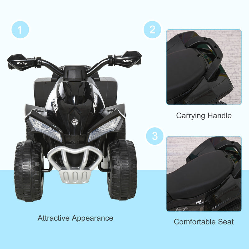 Kids 4-Wheel Foot-to-Floor Sliding Quad Car Non-Powered Walker for 18-36 Months Black Magic Cars 7