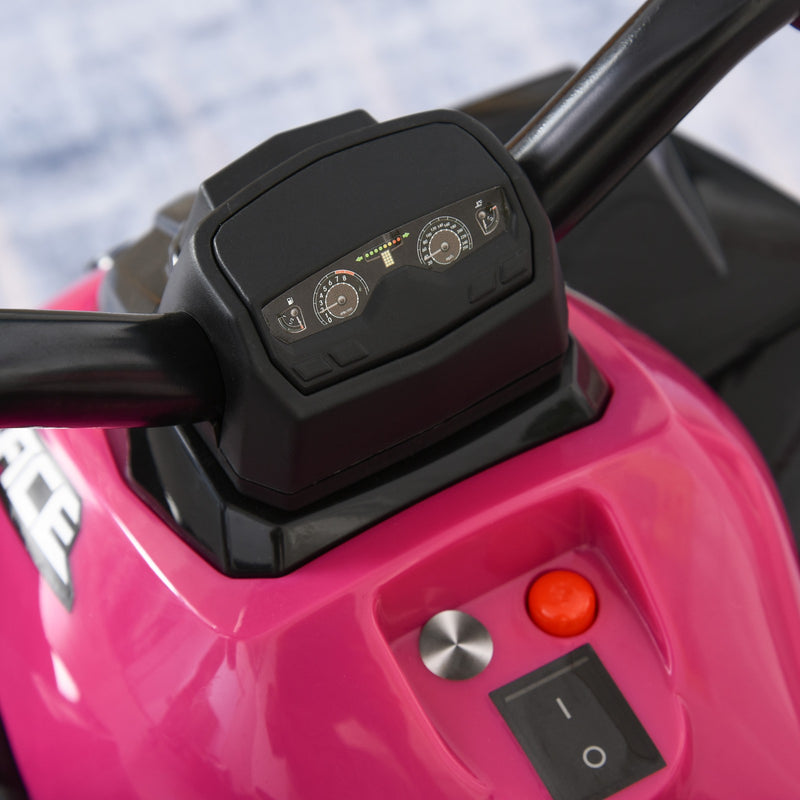Pink 4-Wheel Foot-to-Floor Sliding Quad Bike for Toddlers 18-36 Months, No Power Magic Cars 10